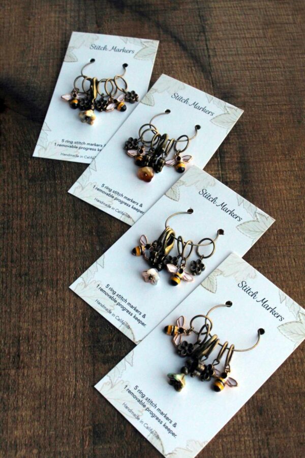 Bee and Bloom Stitch Markers